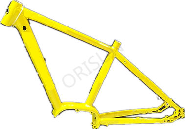 中国 アルミニウム黄色いバイク フレーム、29インチ電気山の自転車フレーム サプライヤー