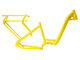 700c市道の黄色のリチウム電池が付いている電気バイク フレームVブレーキ サプライヤー